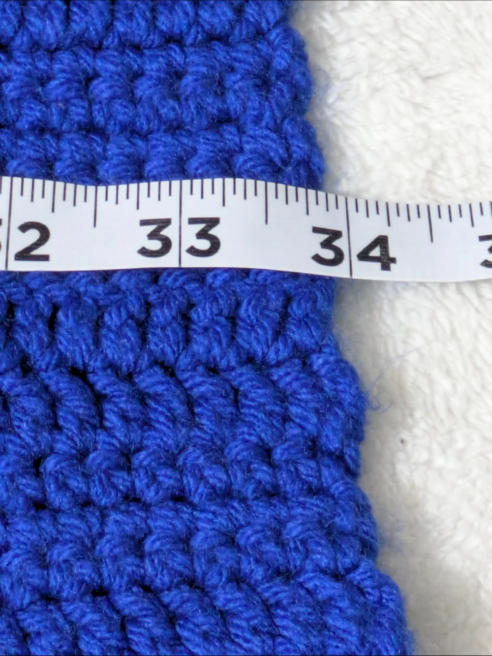 Handmade Crochet Throw Blanket — Royal Blue Cozy Knit
